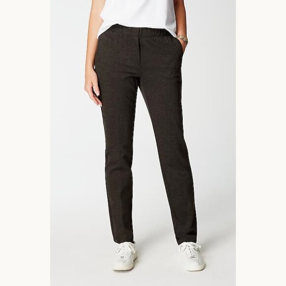 NWT J. Jill Ponte Welt-Pockets High Rise Slim-Leg Pants Charcoal Heather Size MP - Picture 3 of 16